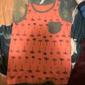 Boy palm tree tank shirt